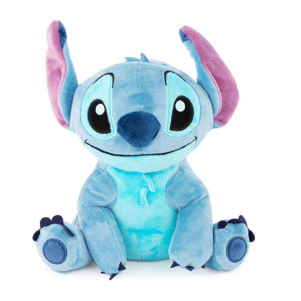Close-up of soft plush fabric texture on the Lilo & Stitch bank.
