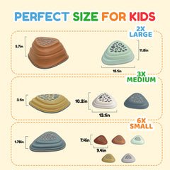 LilStones triangular stones provide stable balance practice for children