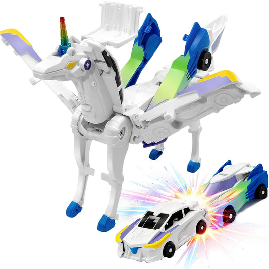 Liluwushe unicorn collision car in dazzle blue for imaginative play