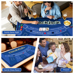 LILXIU poker mat easy wipe-clean surface after game nights.