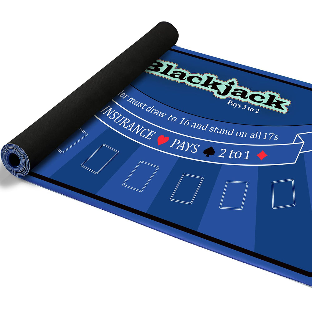LILXIU poker mat with large playing surface for multi-player home games.