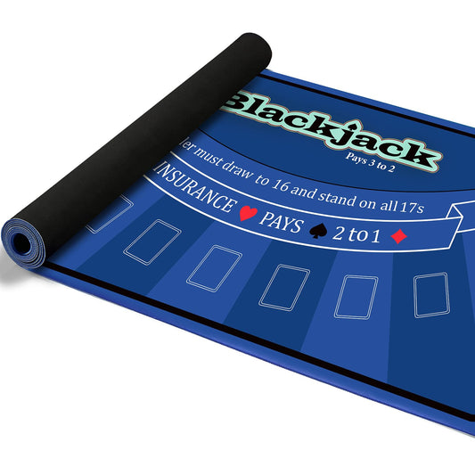 LILXIU poker mat with large playing surface for multi-player home games.
