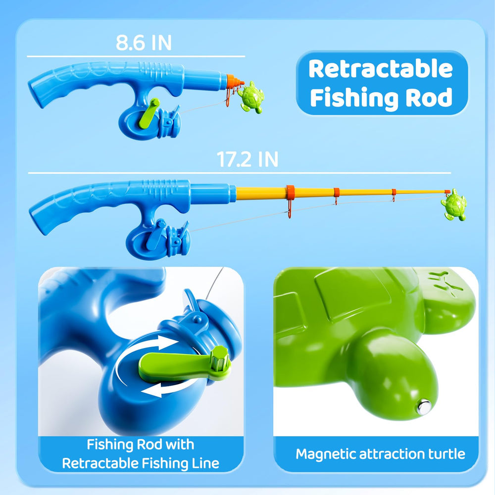 LILYBUDS kids playing magnetic fishing encourages teamwork and hand-eye coordination