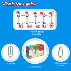 Height-adjustable ropes from Lily's Things for customizable difficulty.