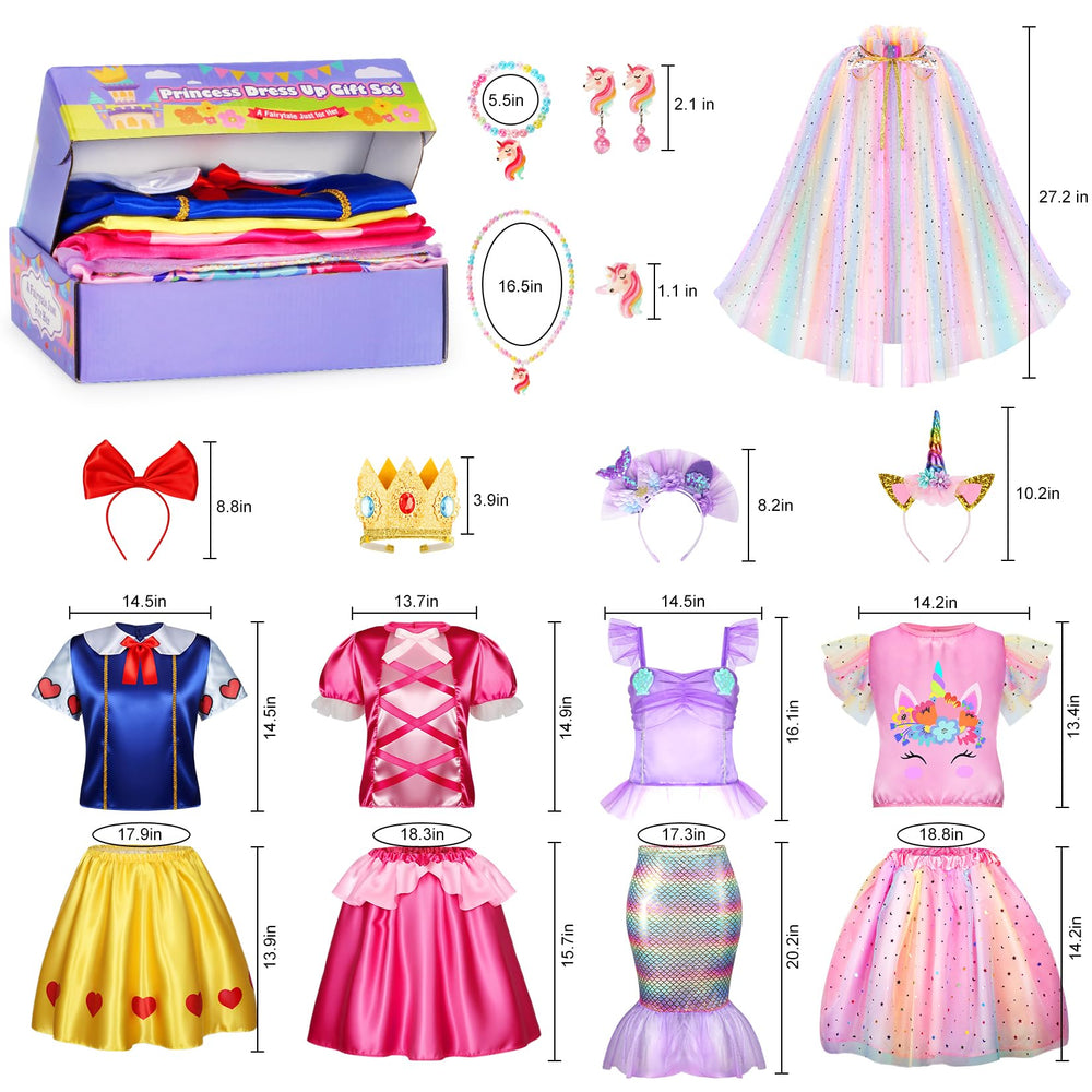 LIMIROLER princess dress set 2 in breathable materials for all-day fun