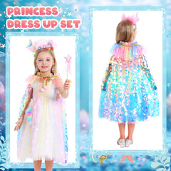 LIMIROLER mermaid cape emits colorful light as movement adds magic