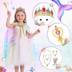 LIMIROLER princess jewelry set with necklace, bracelet, ring, and earrings