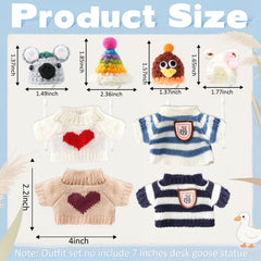 Linastu desk goose outfits: white knit hat close-up with plush texture