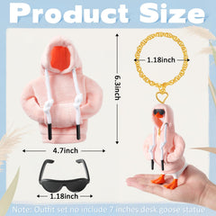 Linastu desk goose sunglasses close-up, a chic accessory for a stylish desk companion