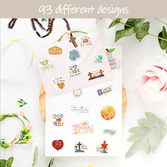 LINAYE Christian stickers for kids and adults offer versatile decorating options.