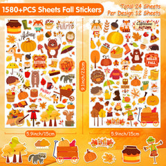 LINAYE pumpkins stickers for party favors and gift wrapping