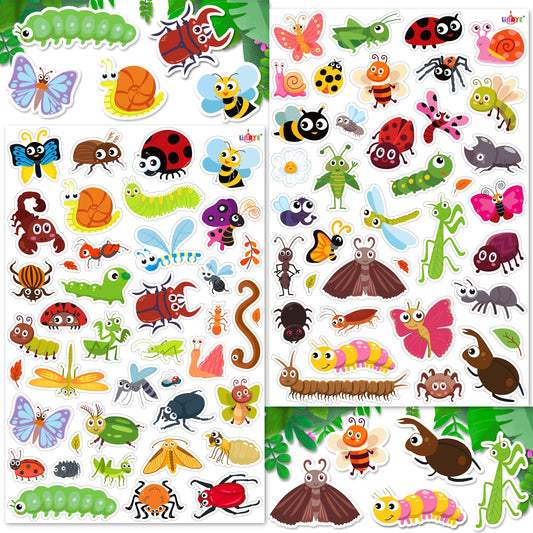 LINAYE insect stickers 960-count pack for kids' crafts and scrapbooking.