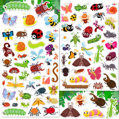 LINAYE insect stickers 960-count pack for kids' crafts and scrapbooking.