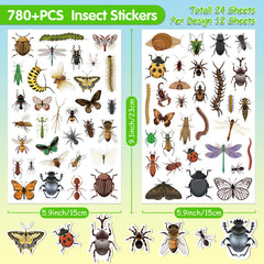 LINAYE insect sticker variety collage showing diverse designs