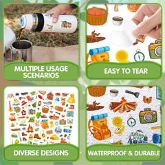 Kids craft friendly, easy-peel LINAYE stickers for creative projects.