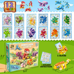 LINAYE party dinosaur blocks shown with display setup for events