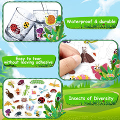 LINAYE classroom friendly insect stickers ideal for envelopes, cards, and gifts.