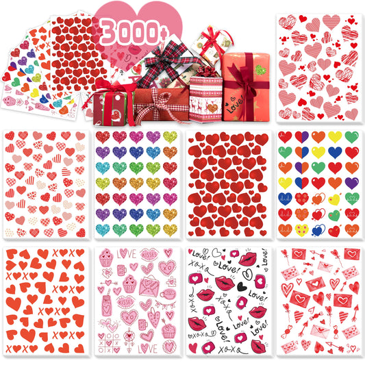 LINAYE Valentine heart stickers for cards and crafts