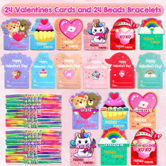 LINAYE valentines cards in heart designs for kid gift swaps.