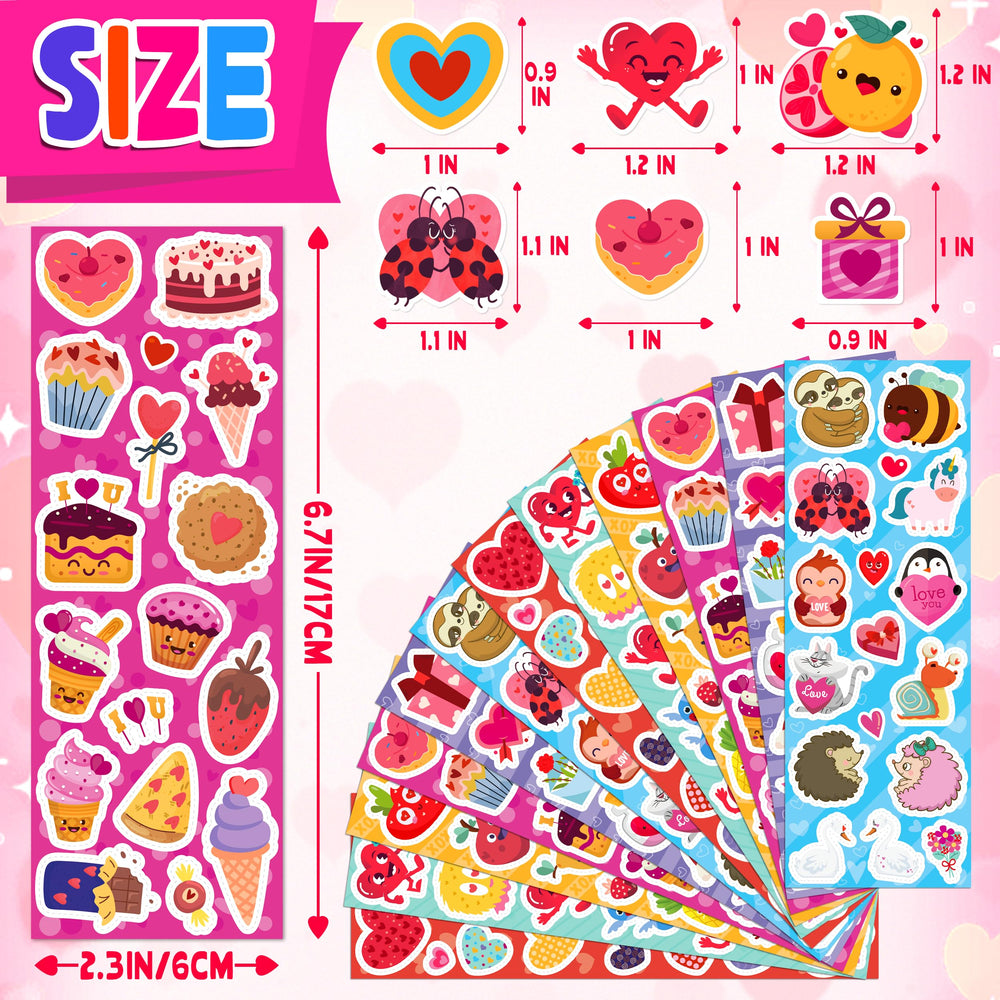 LINAYE Valentines stickers heart shapes versatile decorations for cards and envelopes