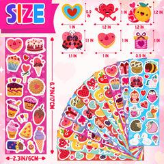 LINAYE Valentines stickers heart shapes versatile decorations for cards and envelopes