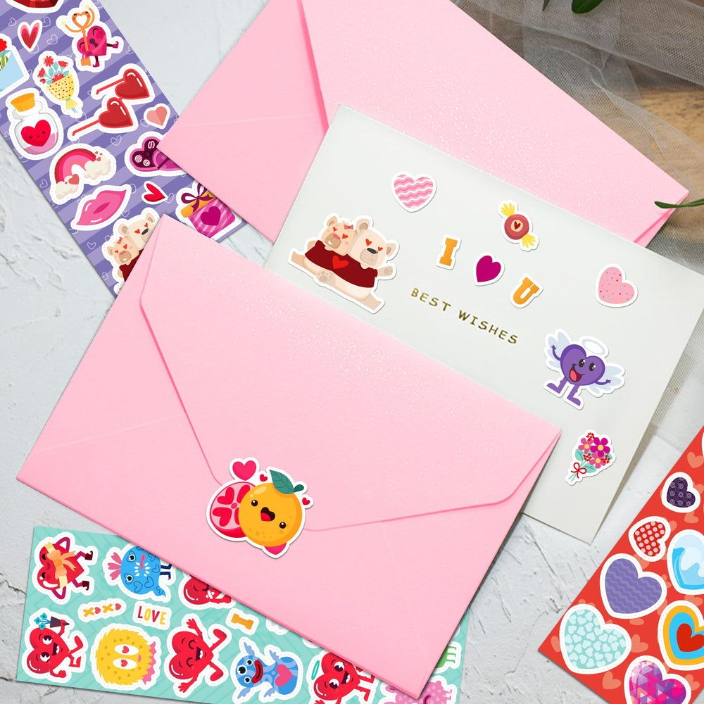 LINAYE Valentines stickers laptops notebooks decorate school supplies with flair