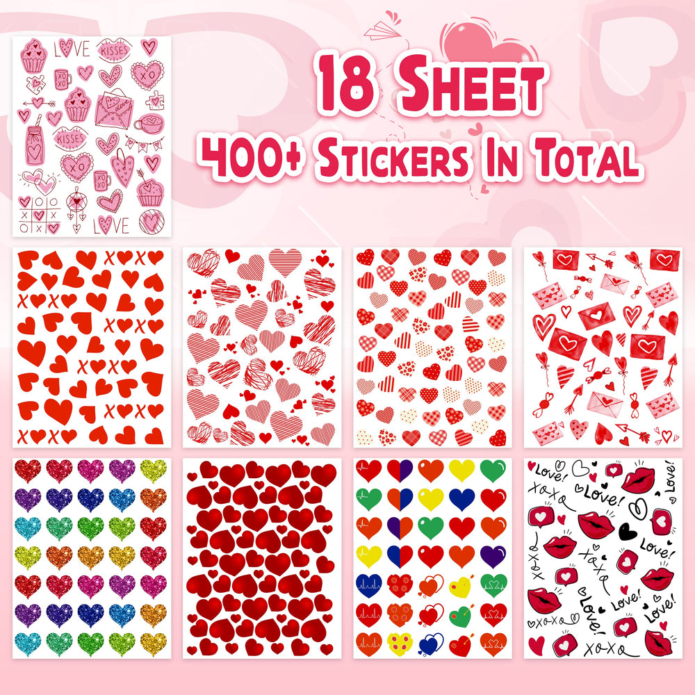 LINAYE Valentines stickers non-toxic and easy to tear for kids