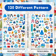 LINAYE winter stickers durable waterproof material keeps colors vivid all season