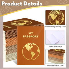 Lincia blank passport notebook with dark brown cover, durable surface for daily use.