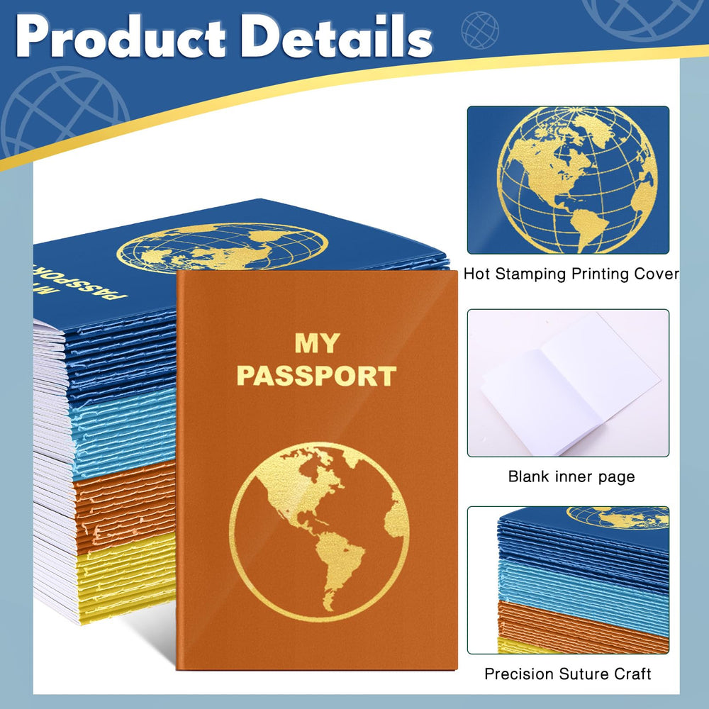 Lincia blank passport book with orange cover, a playful organizer for adventures