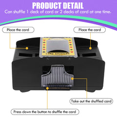 Lineba shuffler delivers fast, smooth card turnover.