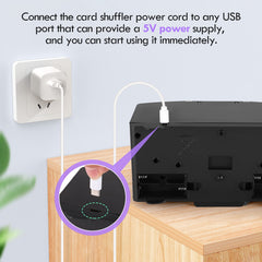 Lineba shuffler compatible with UNO and poker cards.