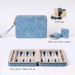Lingle backgammon dice cups two blue for organized play