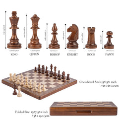 Lingle king piece, three inches tall, dominant on the board.