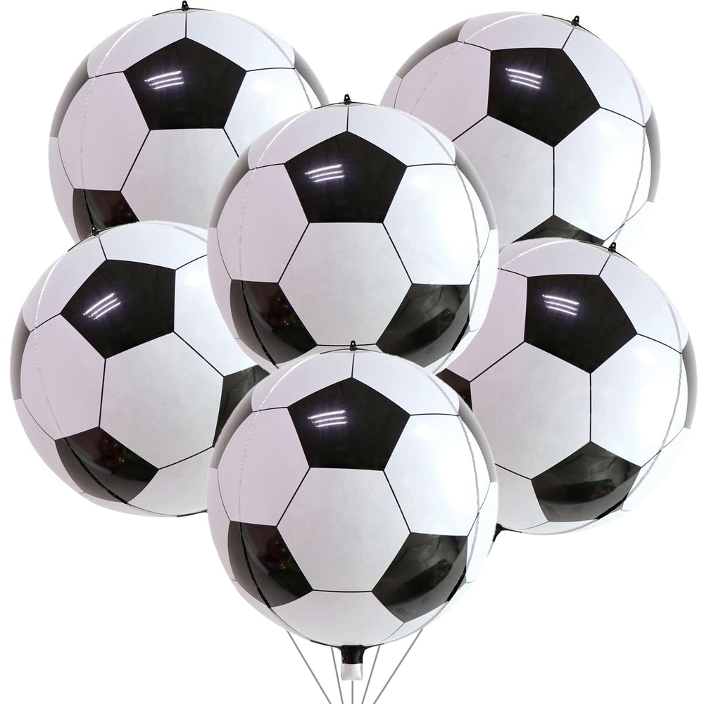 Lingqiang 22-inch 4D soccer foil balloon in black and white for festive party decor