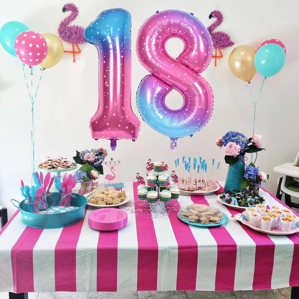 Lingqiang 40-inch sage green gradient number 9 balloon, complements pastel party themes.