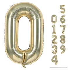 Lingqiang 40-inch number 0 balloon in champagne gold for milestone birthday photo backdrops