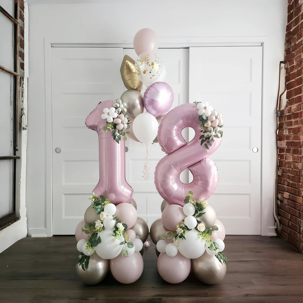 Lingqiang 40-inch number 8 foil balloon, floats with helium for airy decor.