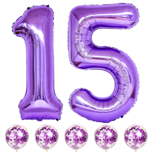 Lingqiang 40-inch number foil balloon for standout birthday decor and easy photo moments.