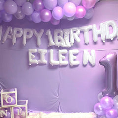 Lingqiang 40-inch purple number 6 balloon for events