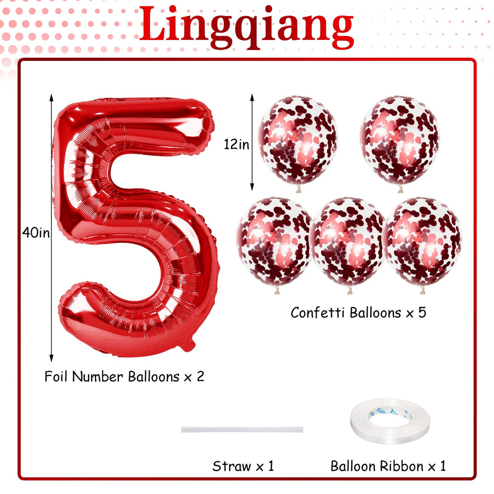 Lingqiang 40 inch number balloon 0 for versatile 50 display.
