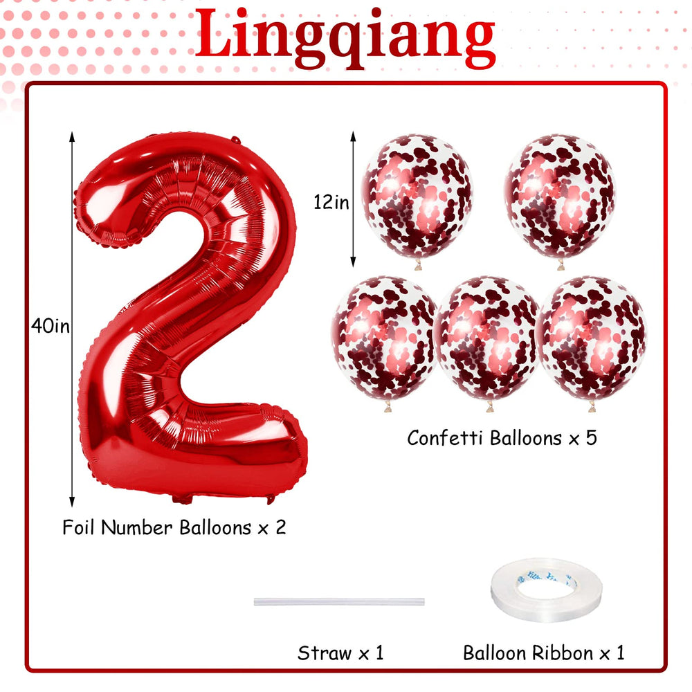 Lingqiang 40-inch number foil balloons creating the '20' for photos