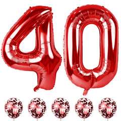 Lingqiang 40th birthday giant foil numbers create a striking photo backdrop.