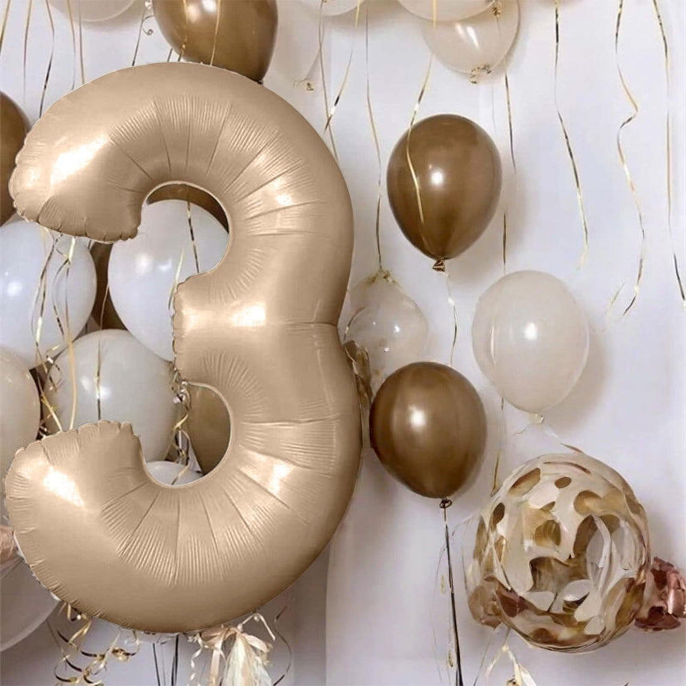 Lingqiang anniversary decor balloon - neutral tan for versatile themes.