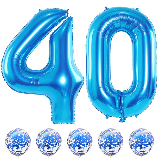 Lingqiang blue 40-inch number 4 foil balloon ideal for bold 40th celebrations
