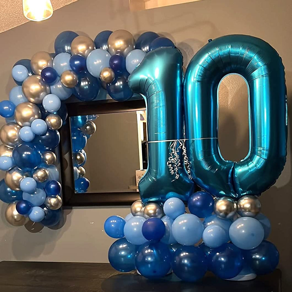 Lingqiang blue number 1 self-sealing balloon inflates with ease
