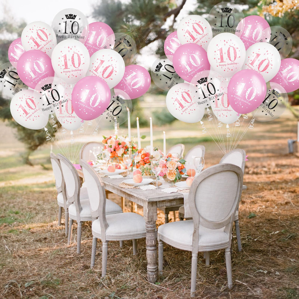 Lingqiang colorful confetti balloons brighten the party backdrop.