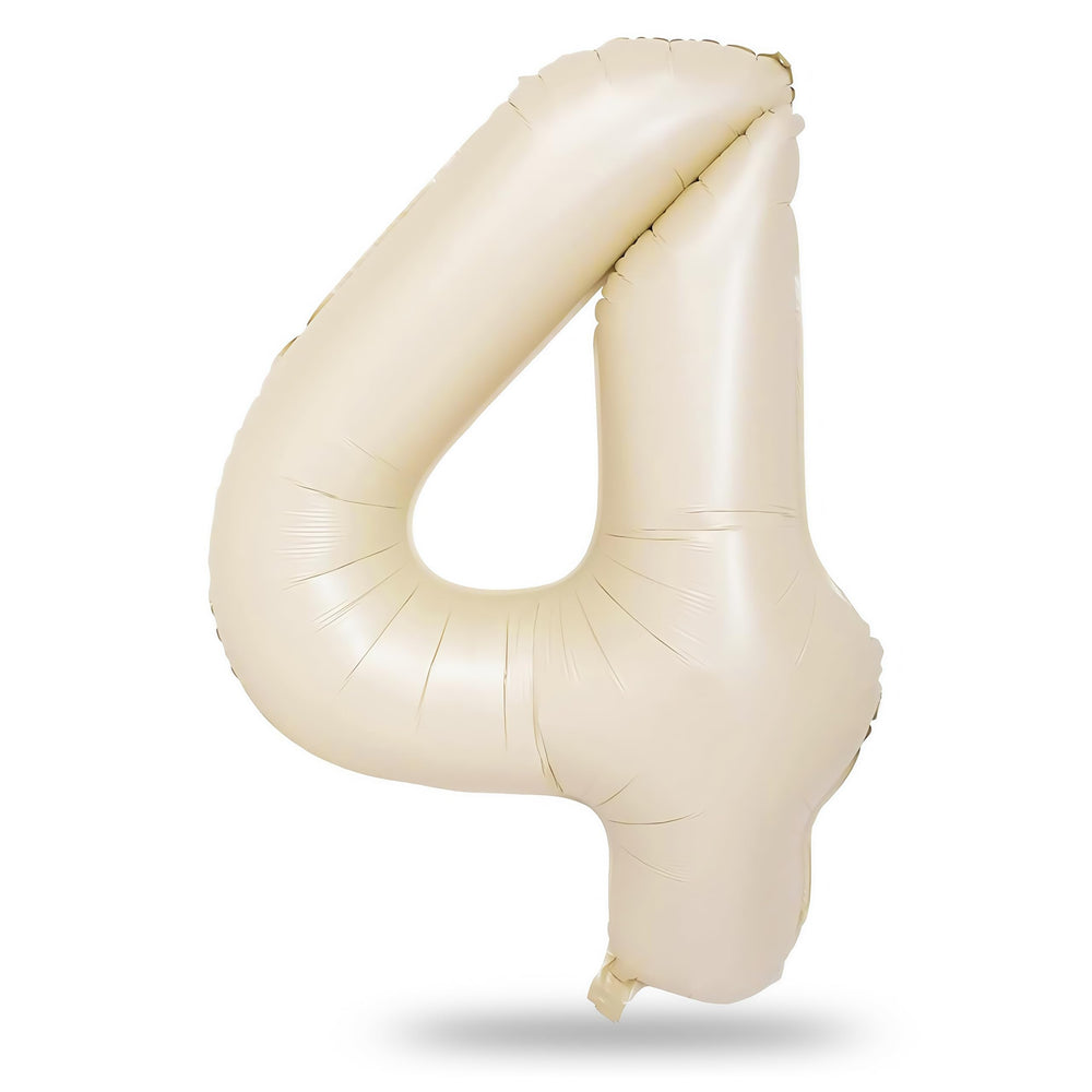 Lingqiang cream 4-number balloon 40-inch, ideal for bold birthday backdrops.