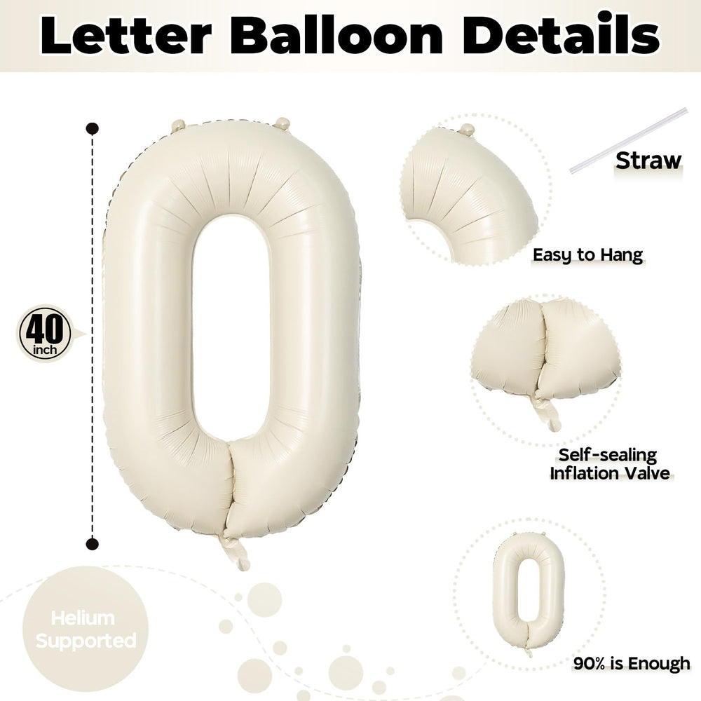 Lingqiang cream foil letter balloon pack for personalized banners