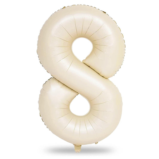 Lingqiang cream number 8 balloon 40-inch, ideal for big birthday photo backdrops.